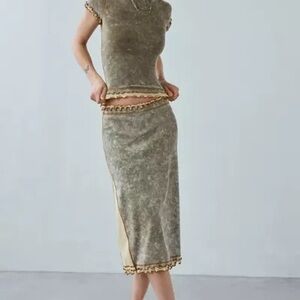 New With Tags Diesel O-Meno Knit Midi Skirt